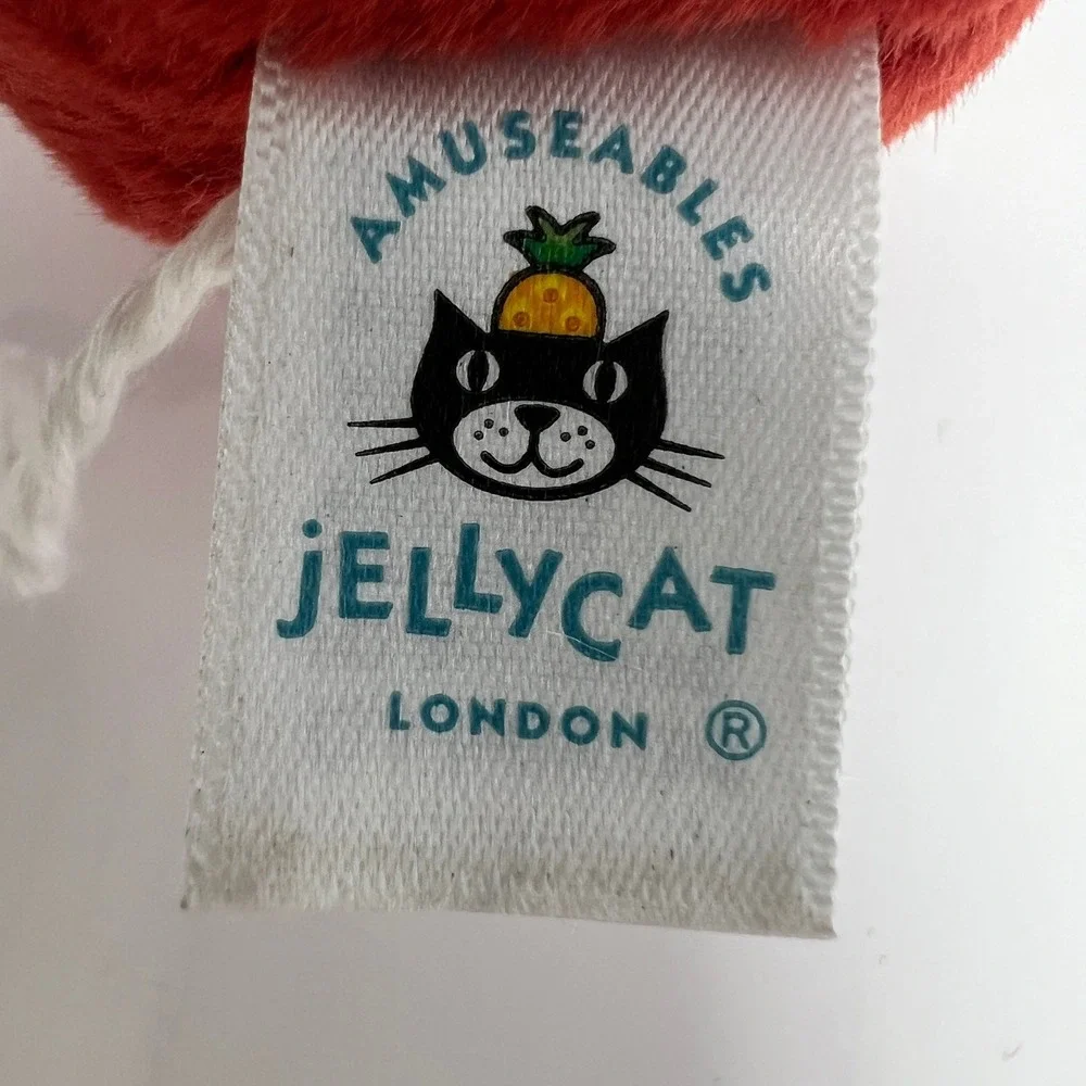 Jellycat Amuseables Heart Plush Small‎ Red Black Corduroy Legs Plushie